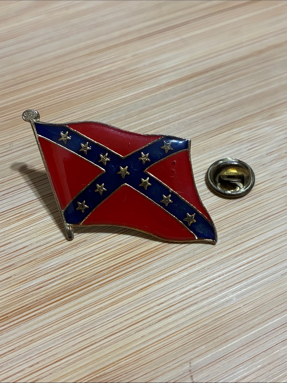 Confederate Battle Flag Hat Pin 💙